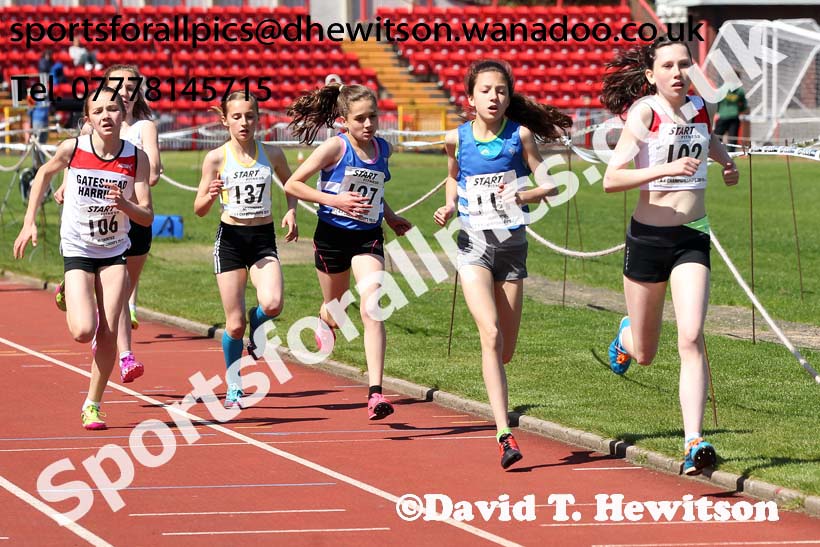 Girls under-15s, North East Track and Field Champs., Gateshead. Photo: David T. Hewitson/Sports for All Pics